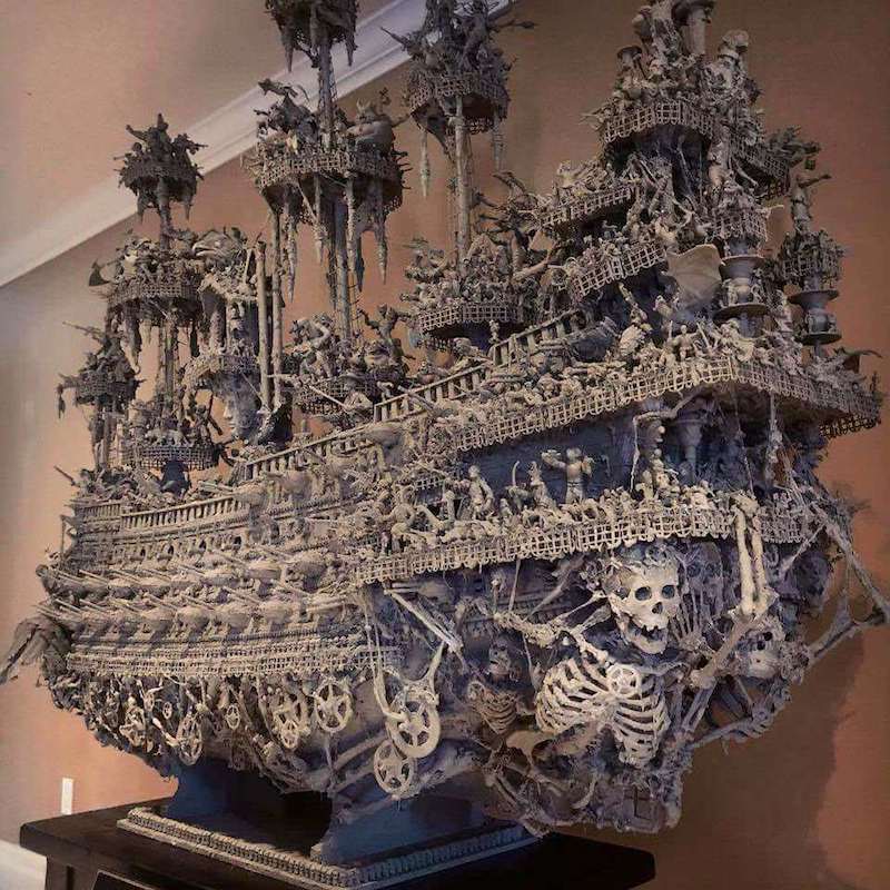 It Took Over 15 Months To Create this Stunning Ghostly Pirate Ship