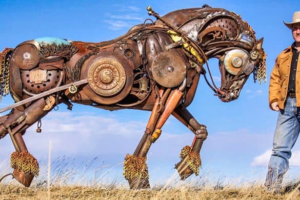 Artist Recycles Old Farm Equipment Into Spectacular Animal Sculptures