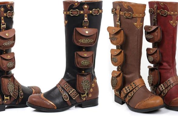 Steampunk Time Traveler Ladies And Gentlemen Costume Boots