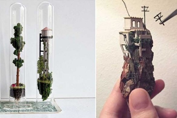 Artists Creates Floating Worlds In Test Tubes