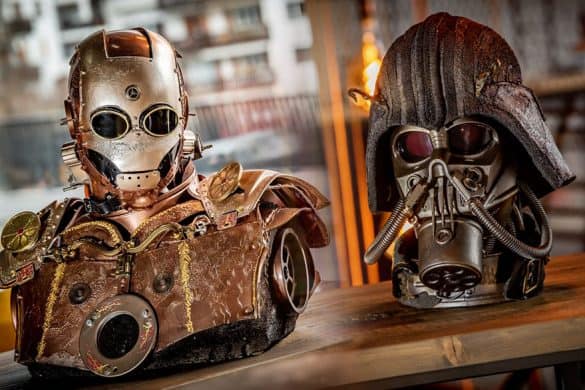 Stunning Steampunk Style Sculptures of Pop Culture Characters From Recycled Materials