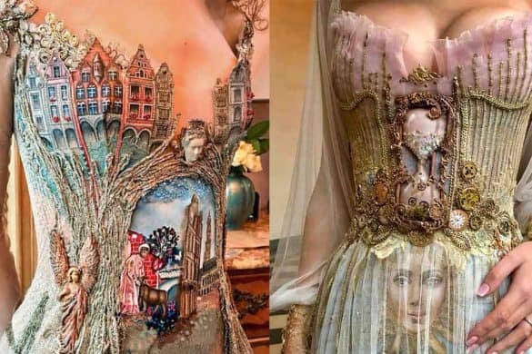 Sylvie Facon, the designer of works of art into dresses