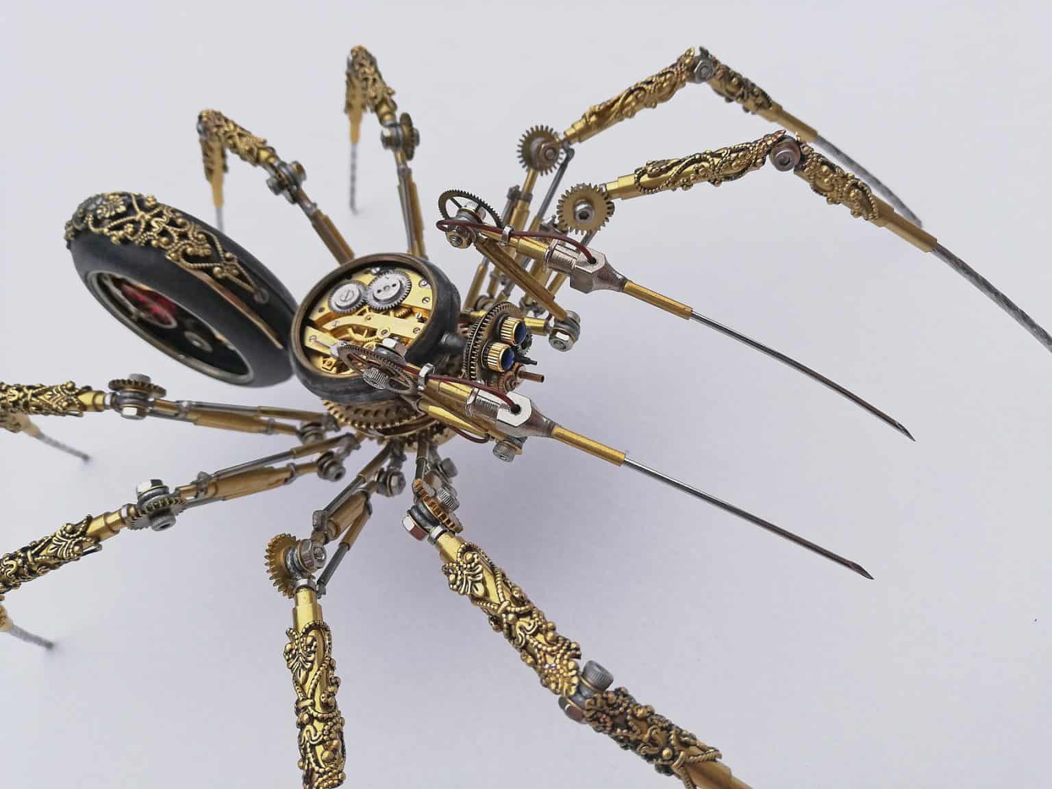 MY FEEDLY Amazing Steampunk Spider Sculptures Crafted Using Vintage